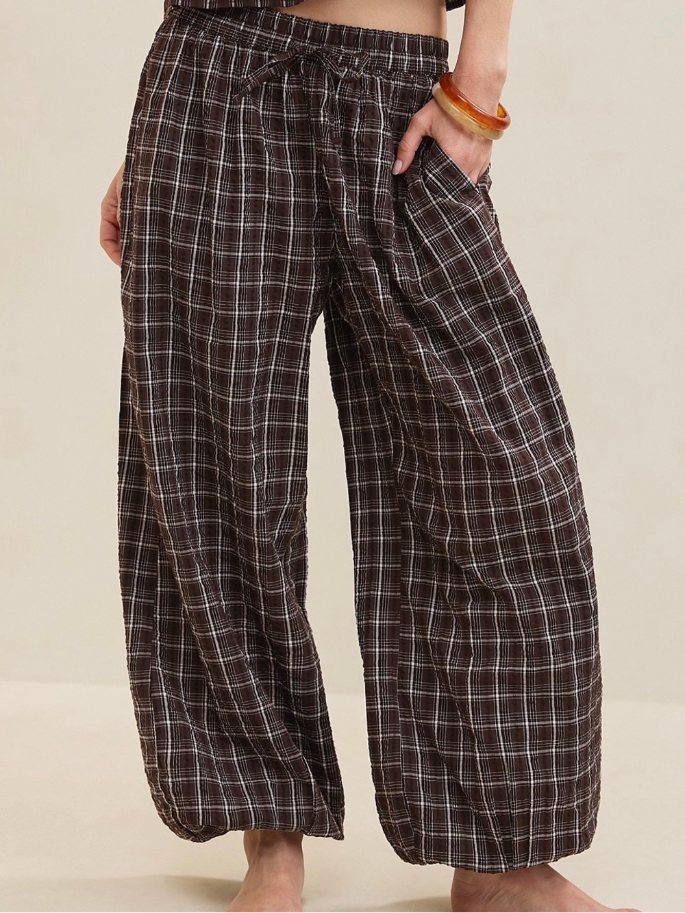 Aerie Seersucker Balloon Pant